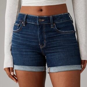 Aeropostale Blue Jean Shorts Mid-Thigh Length